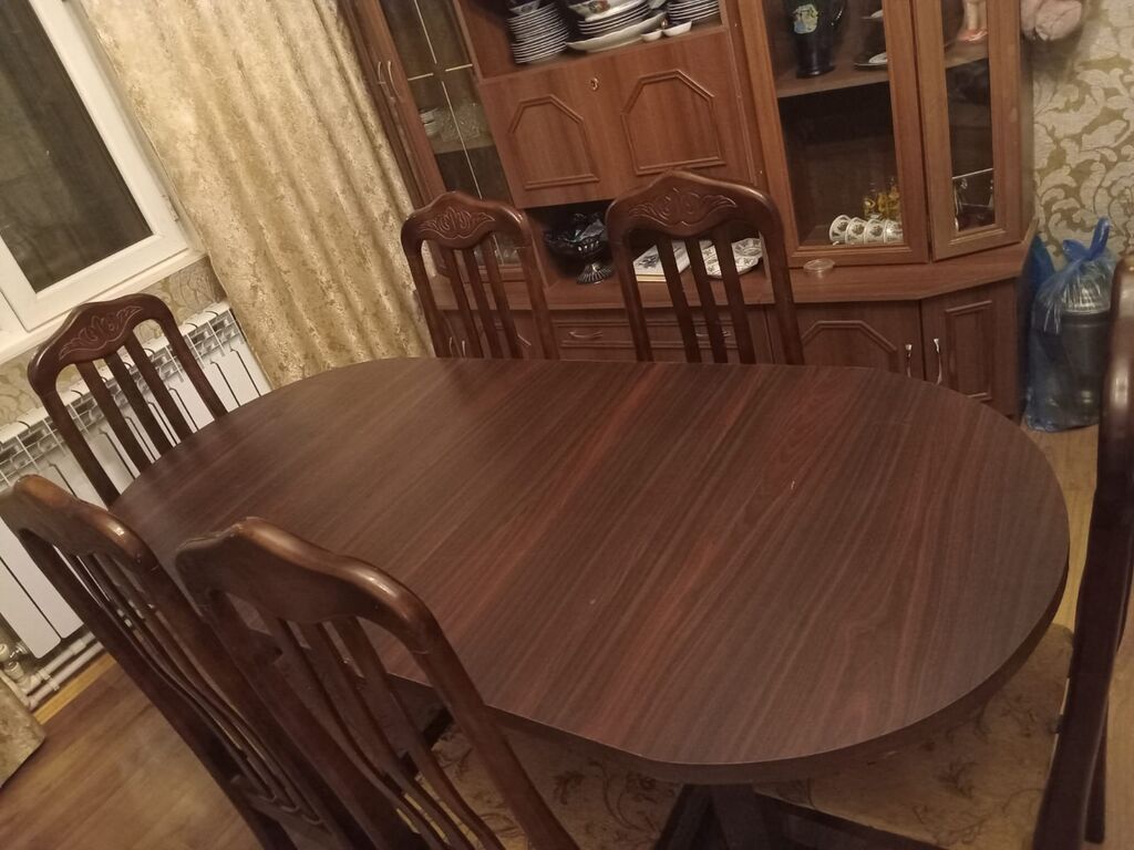 Qonaq otağı üçün, İşlənmiş, Açılmayan, 6 stul — Mebel, Bakı