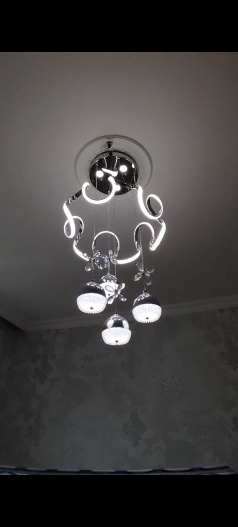Çılçıraq, 7 lampa, Şüşə