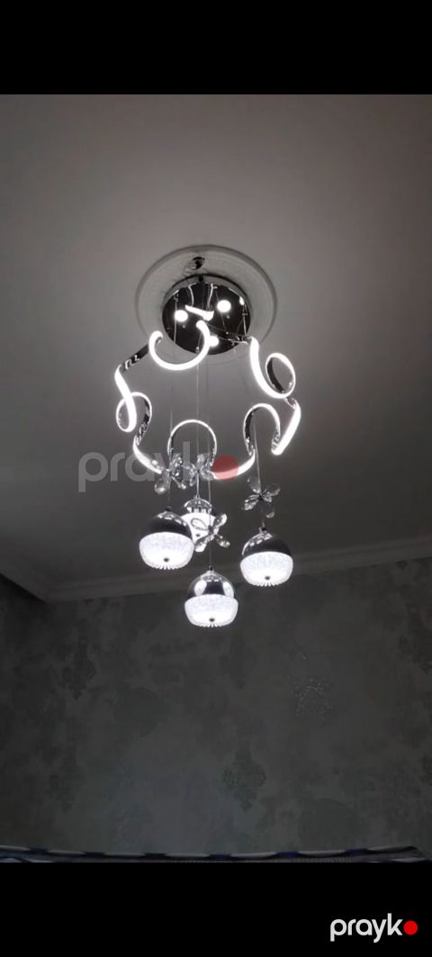 Çılçıraq, 7 lampa, Şüşə