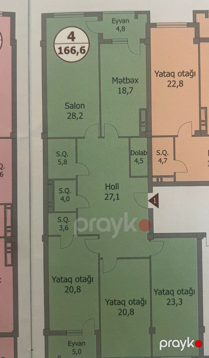 Satılır 4 otaqlı yeni tikili 167 m² — Mənzil, Bakı (2)