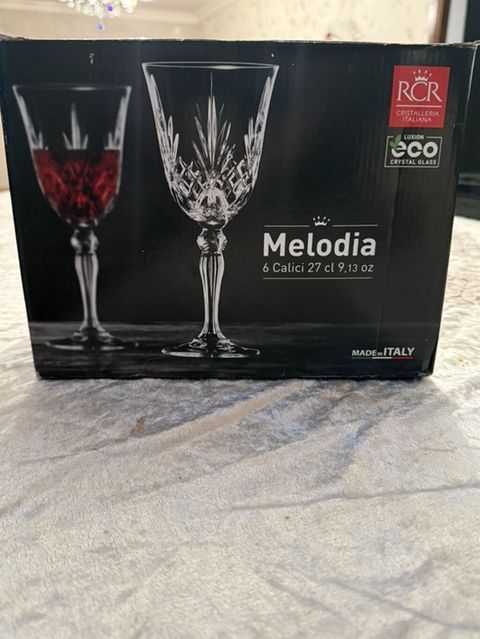 RCR Melodia şərab qədəhləri, 6 ədədli dəst, İtalya istehsalı