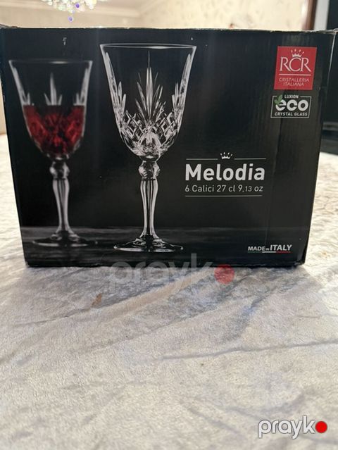 RCR Melodia şərab qədəhləri, 6 ədədli dəst, İtalya istehsalı