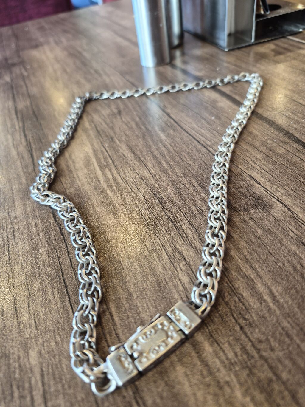 Gümüş rəngli zəncir boyunbağı - Material: metal ərintisi, gümüş — Aksesuarlar, Bakı
