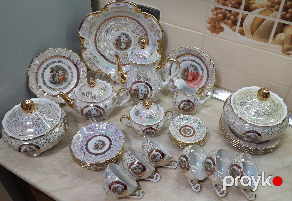 Çay dəsti, Farfor, 6 nəfərlik, Almaniya — Süfrə qabı, Bakı (2)