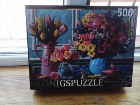 Königspuzzle – 500 hissəlik pazl - Mövzu: Masa üzərində çiçək