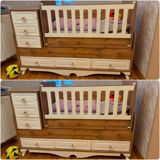 Uşaq beşiyi satilir 120 azn.Unvan masazir. icerisinde matras yorgan — Furniture