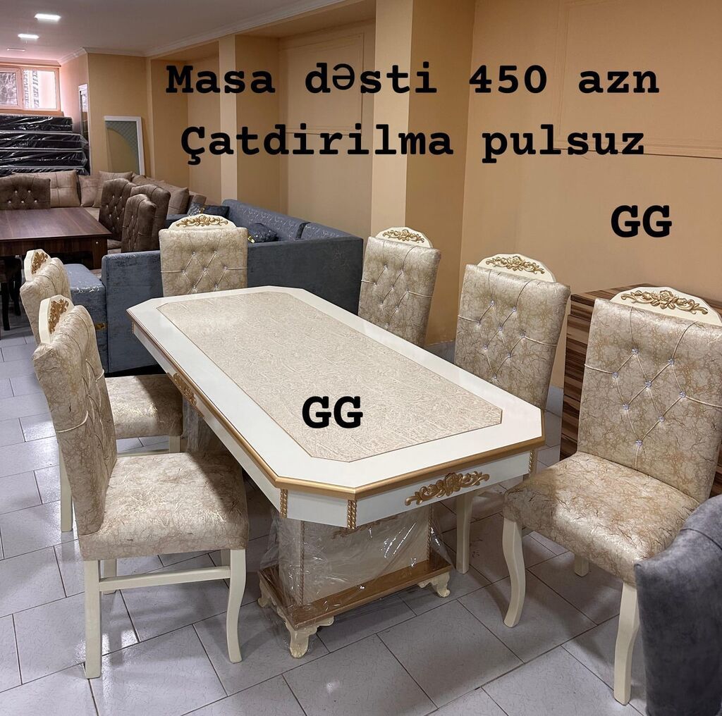Yeni və Sifarişlə Masa dəsti 450 azn Rəng secimi var Masanin olçusu — Mebel, Bakı