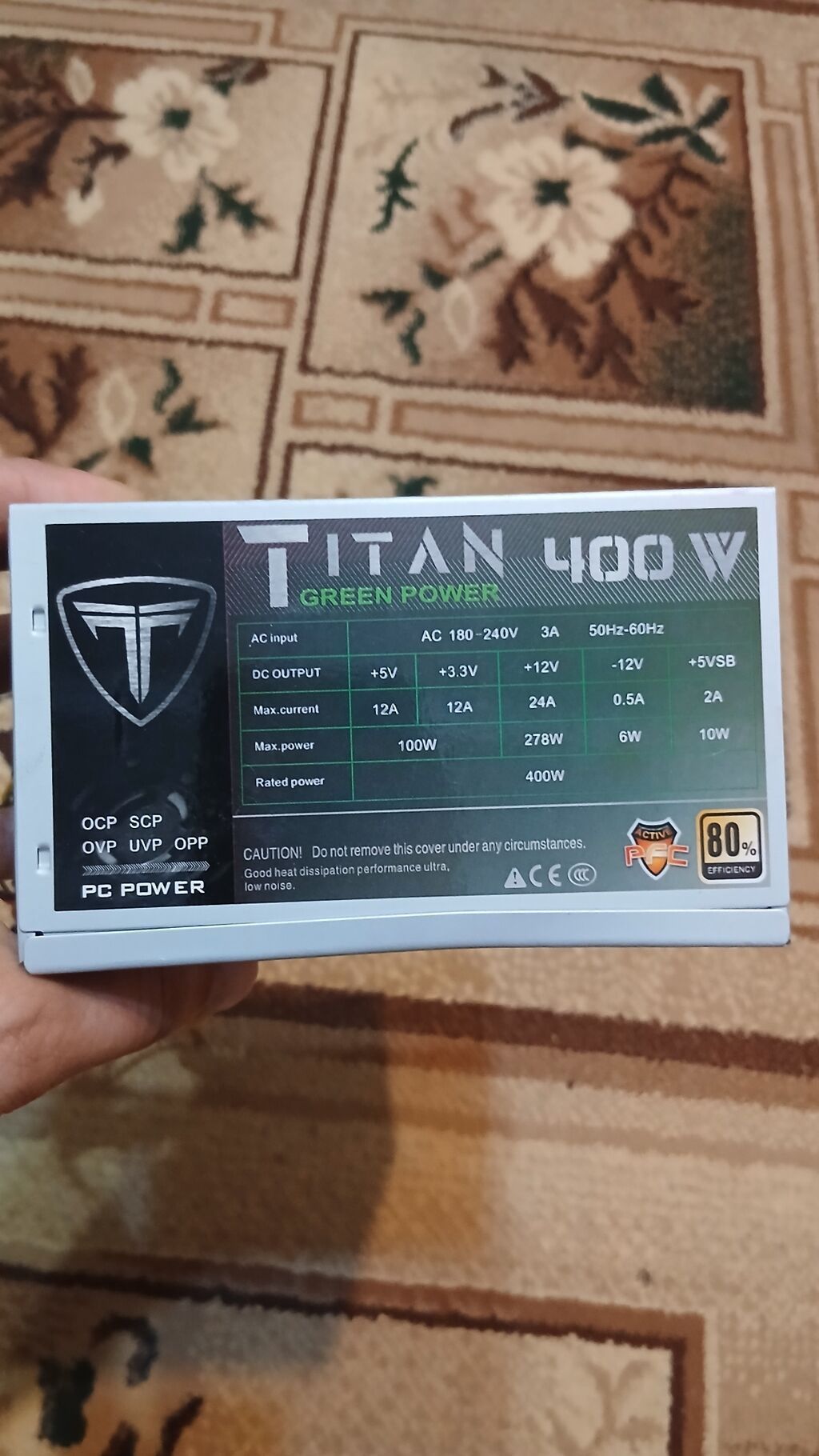 Titan 400W Green Power PC güc ləti (PSU) — 80+ — Qida bloklari, Bakı (3)
