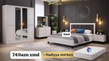 Yataq otağı dəsti – modern dizayn, ağ və boz tonlarda Dəst tərkibi: - — Goods