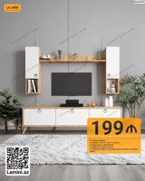 TV altlığı və asma divar dolabı dəsti - Model kodu: 5375 (La Mini) - — Mebel