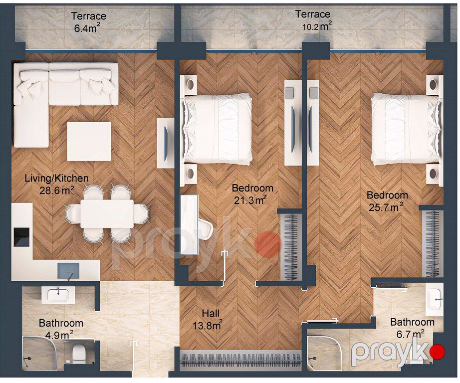 Satılır 3 otaqlı yeni tikili 139.2 m² — Mənzil, Bakı (8)