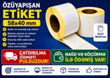 Özüyapışan Etiket 58x40 — CEKAZ MMC