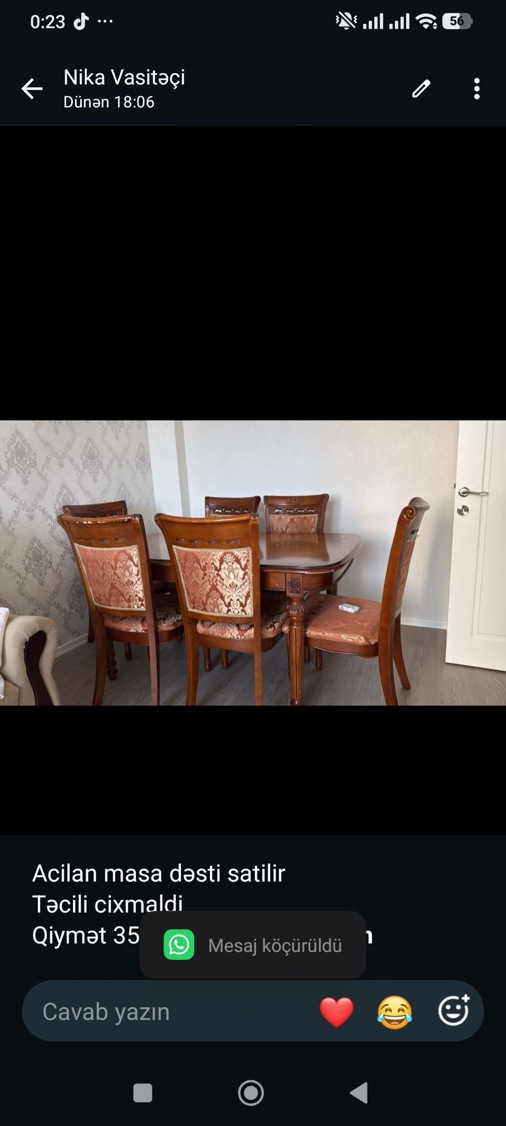 Acilan masa dəsti satilir Təcili cixmaldi Qiymət 350 azn Ünvan — Mebel, Bakı