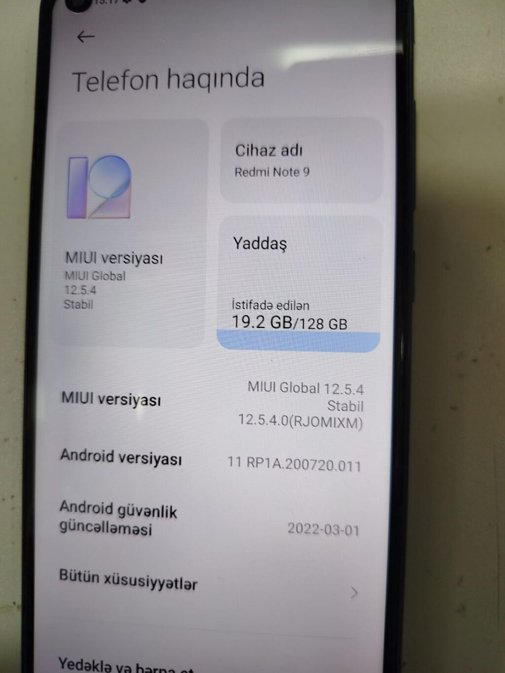 Redmi Note 9, 128 GB, rəng - Göy — Elektronika, Bakı (2)