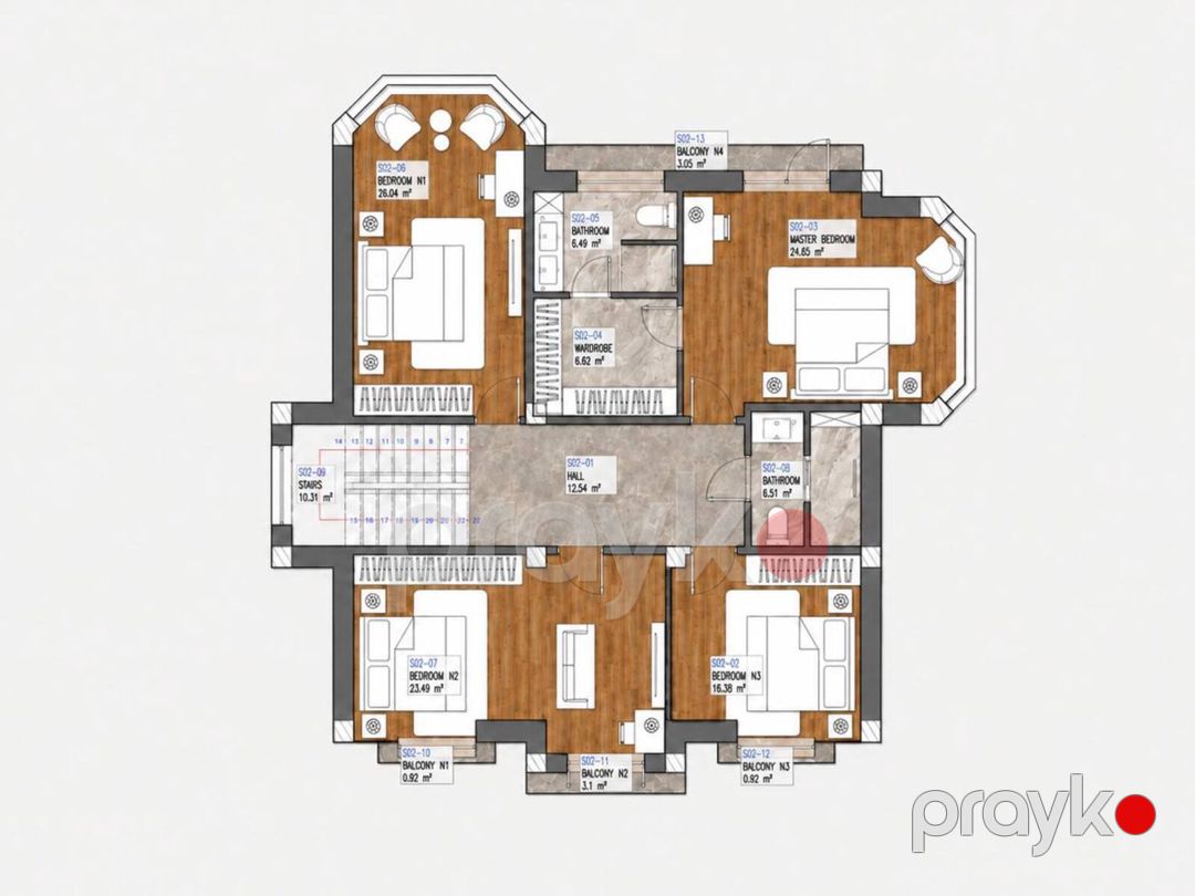 Satılır 8 otaqlı həyət evi/bağ evi 390 m² — Ev, villa, Bakı (8)
