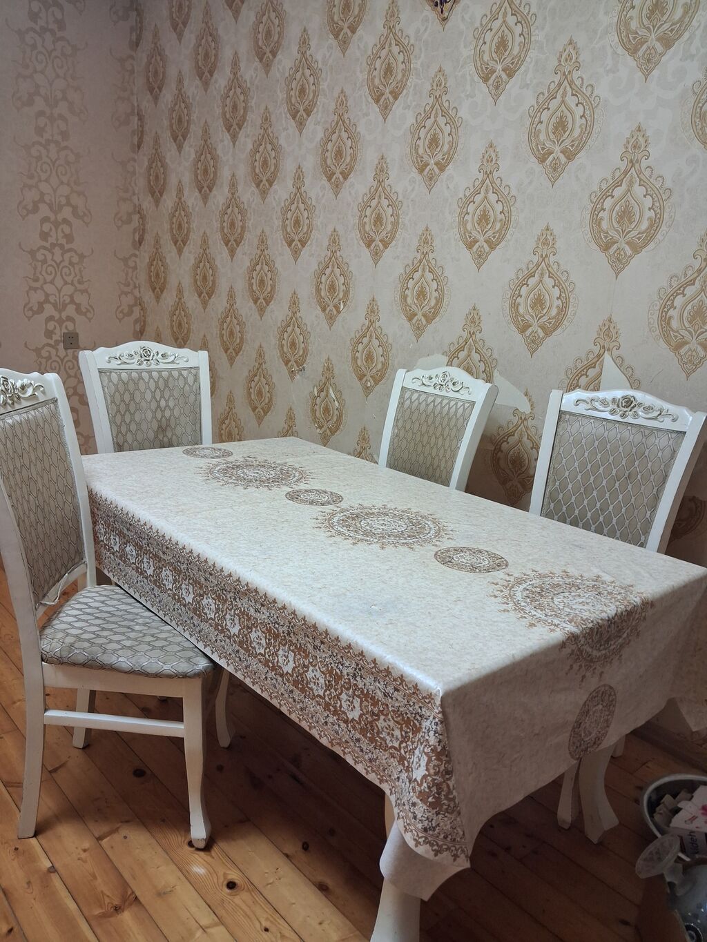 Qonaq otağı mebel dəsti - Künc divan: Bej rəngli, yumşaq məxməri — Mebel, Bakı (4)