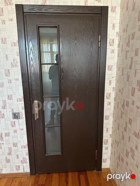 Qara qapı şüşəli insert paneli ilə