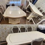 Acilan masa desti. 850azn. 6 stulla. Üzeri masin boyası. Türk — Furniture