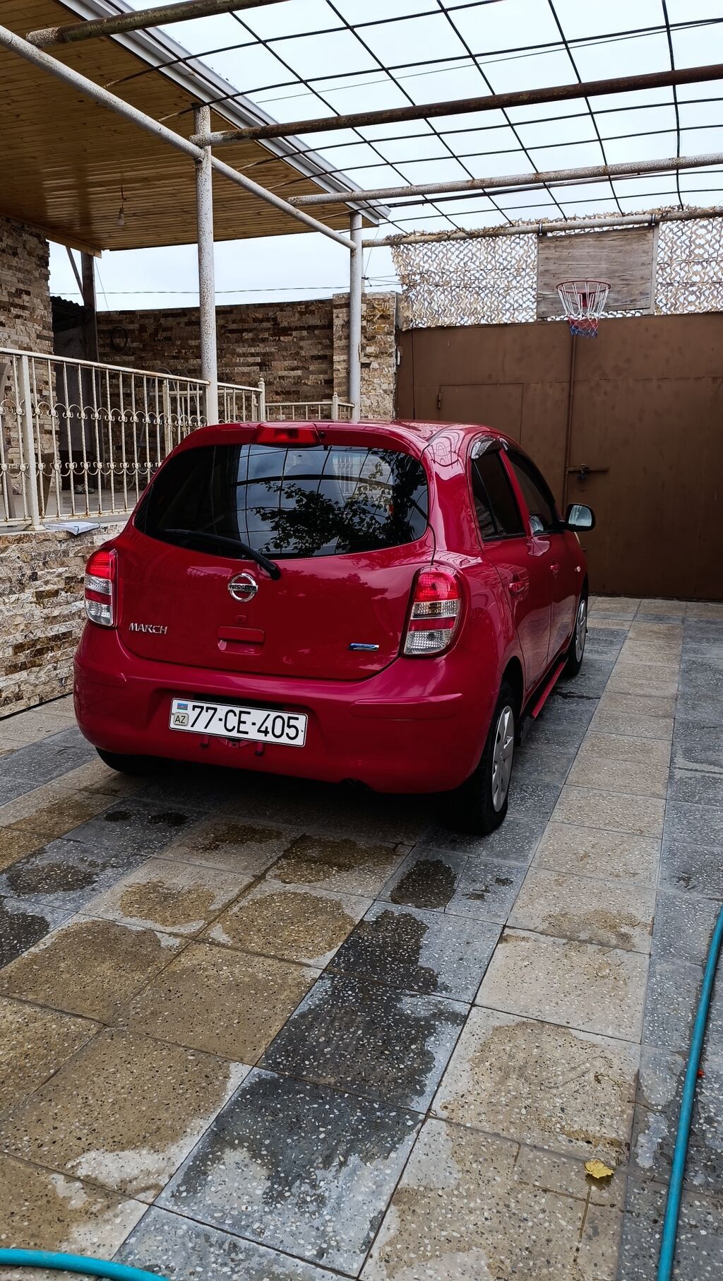 Nissan March (Micra) – qırmızı rəng, 5 qapılı hetçbek. Əsas — Avto, Bakı (6)