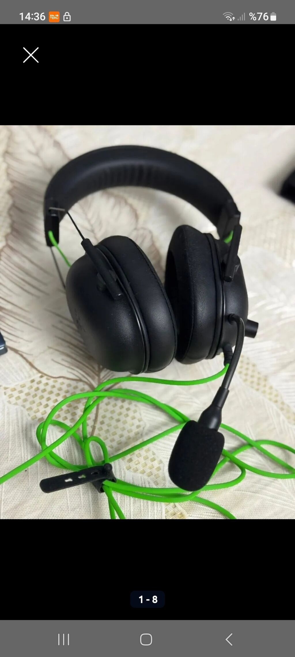 Razer oyun qulaqlığı və mikrofon - Over-ear tipli, qapalı quruluşlu — Elektronika, Bakı (3)