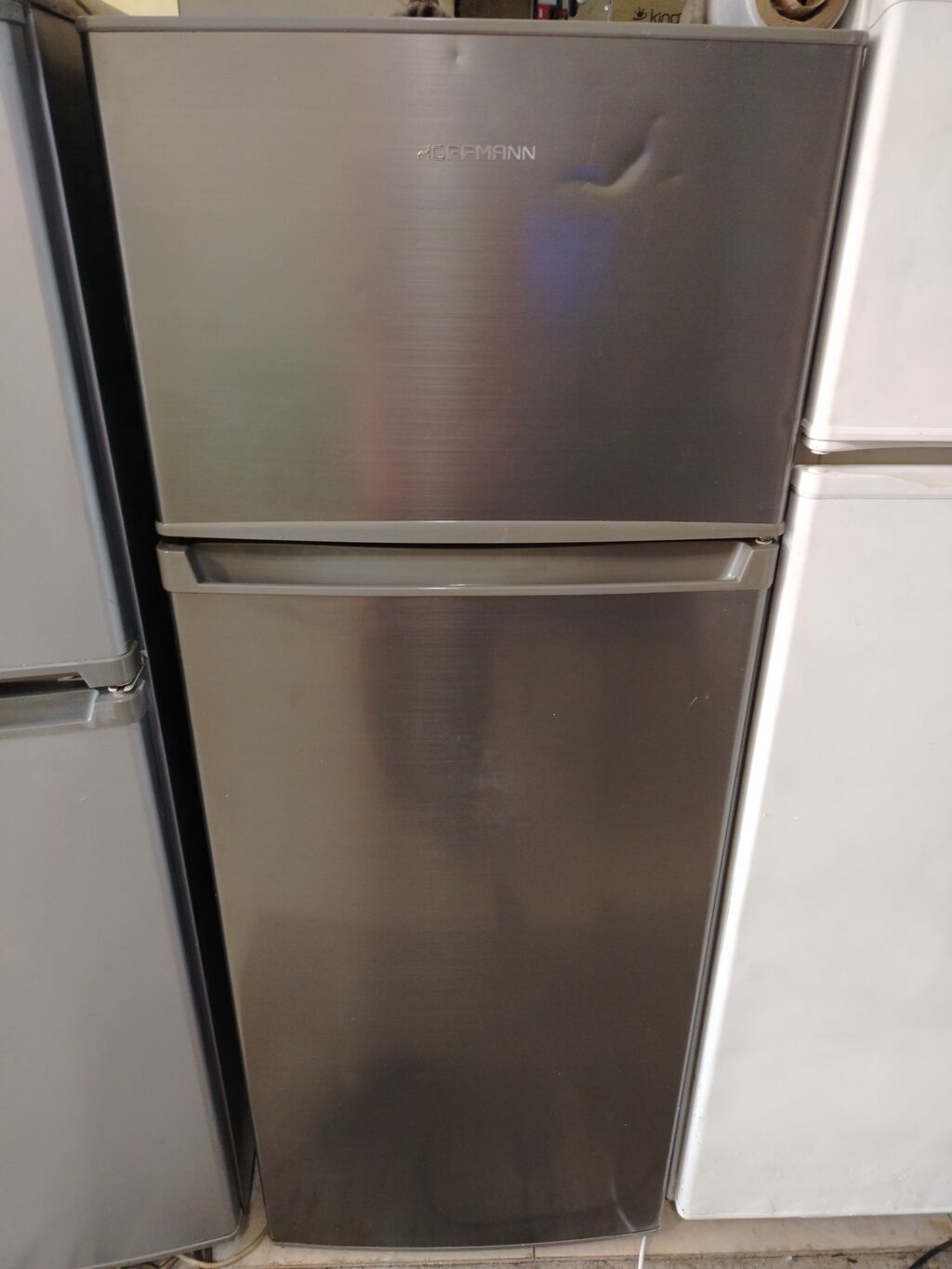 Hoffmann iki qapılı soyuducu - Rəng: paslanmaz polad (inox görünüşlü) — Soyuducular, Bakı