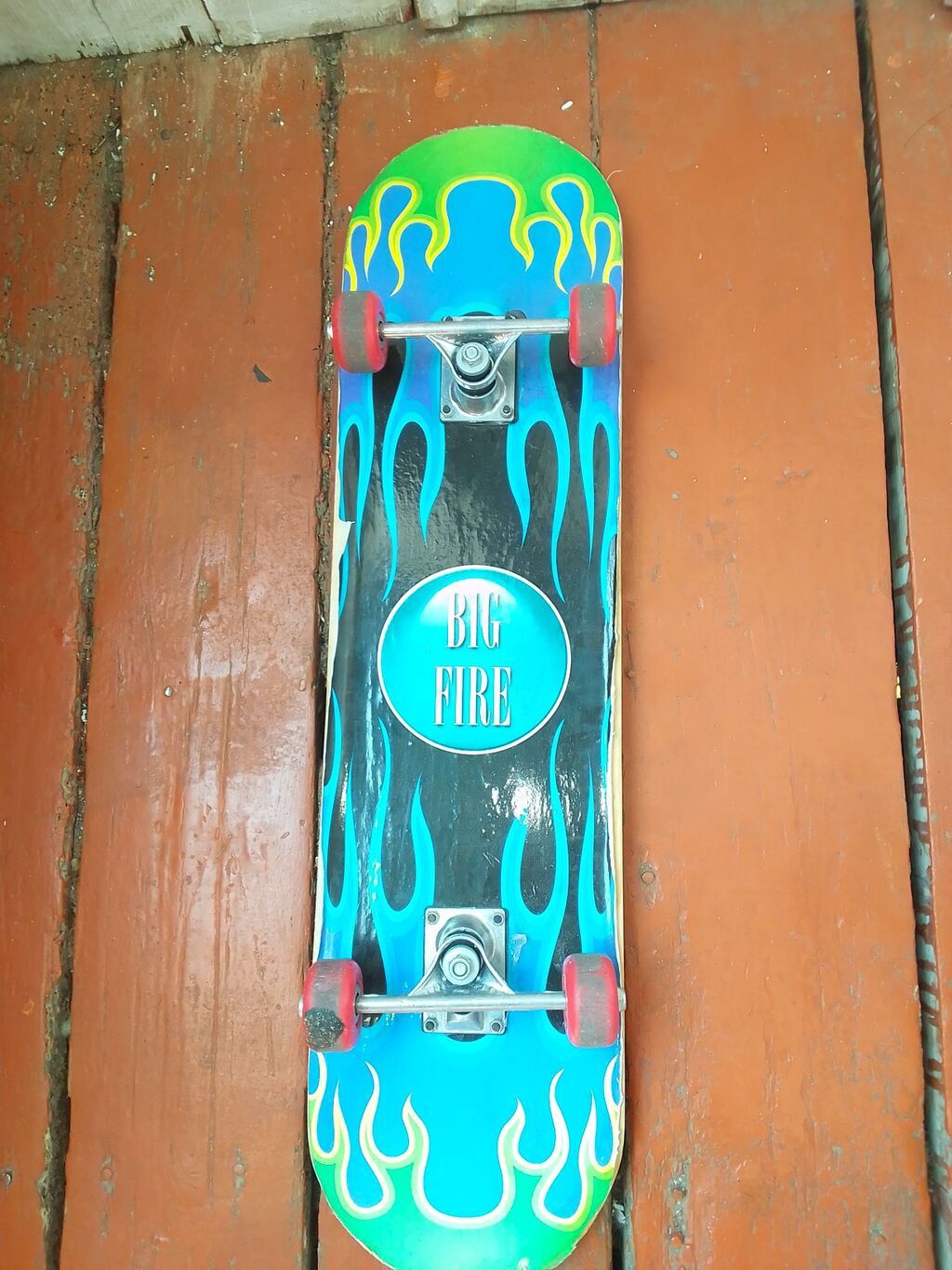 Skateboard – Big Fire dizaynlı - Taxta: “BIG FIRE” loqolu, alov — Skeytbordlar, Bakı