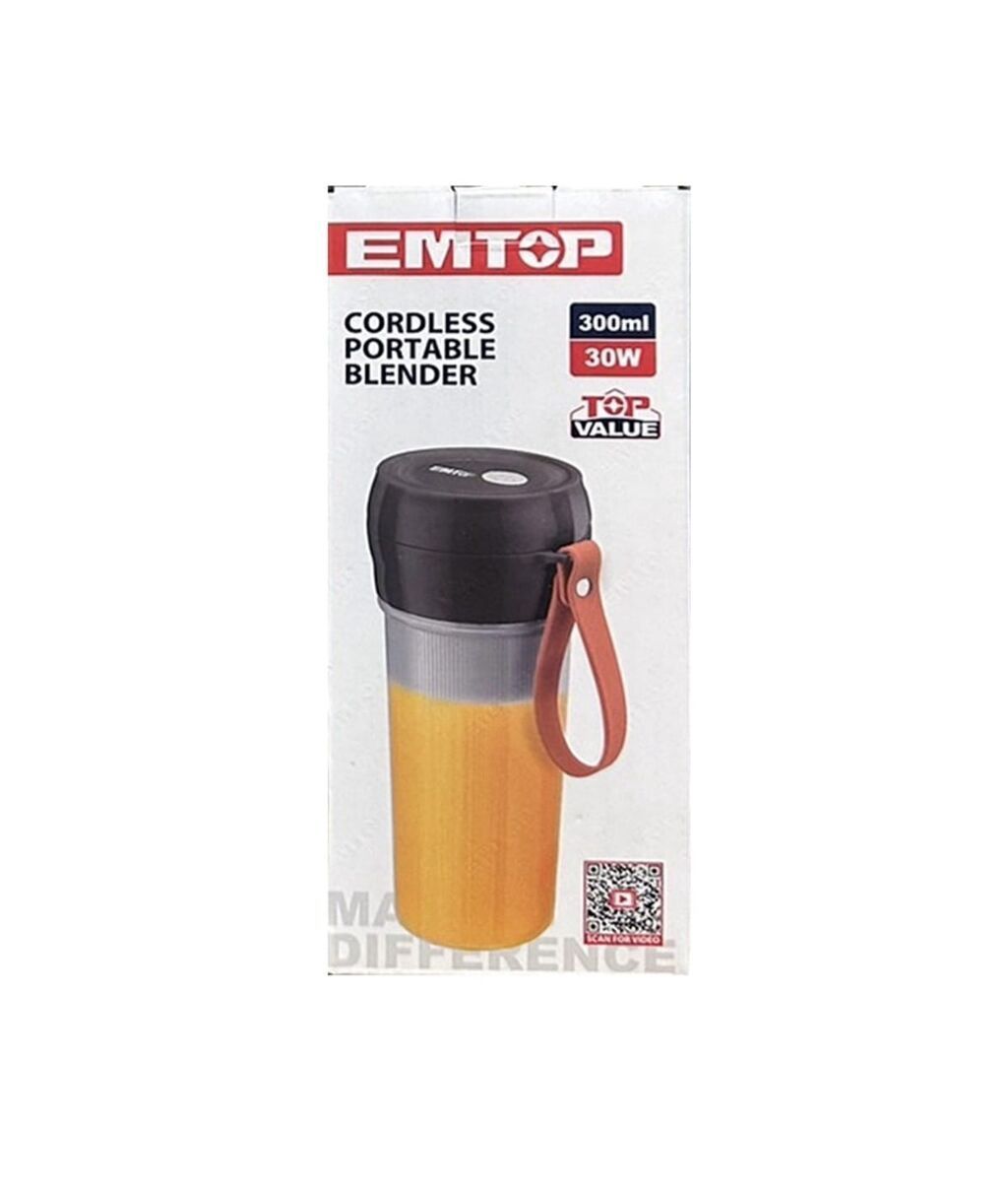 EMTOP Cordless Portable Blender - Tutum: 300 ml - Güc: 30 W - Simsiz