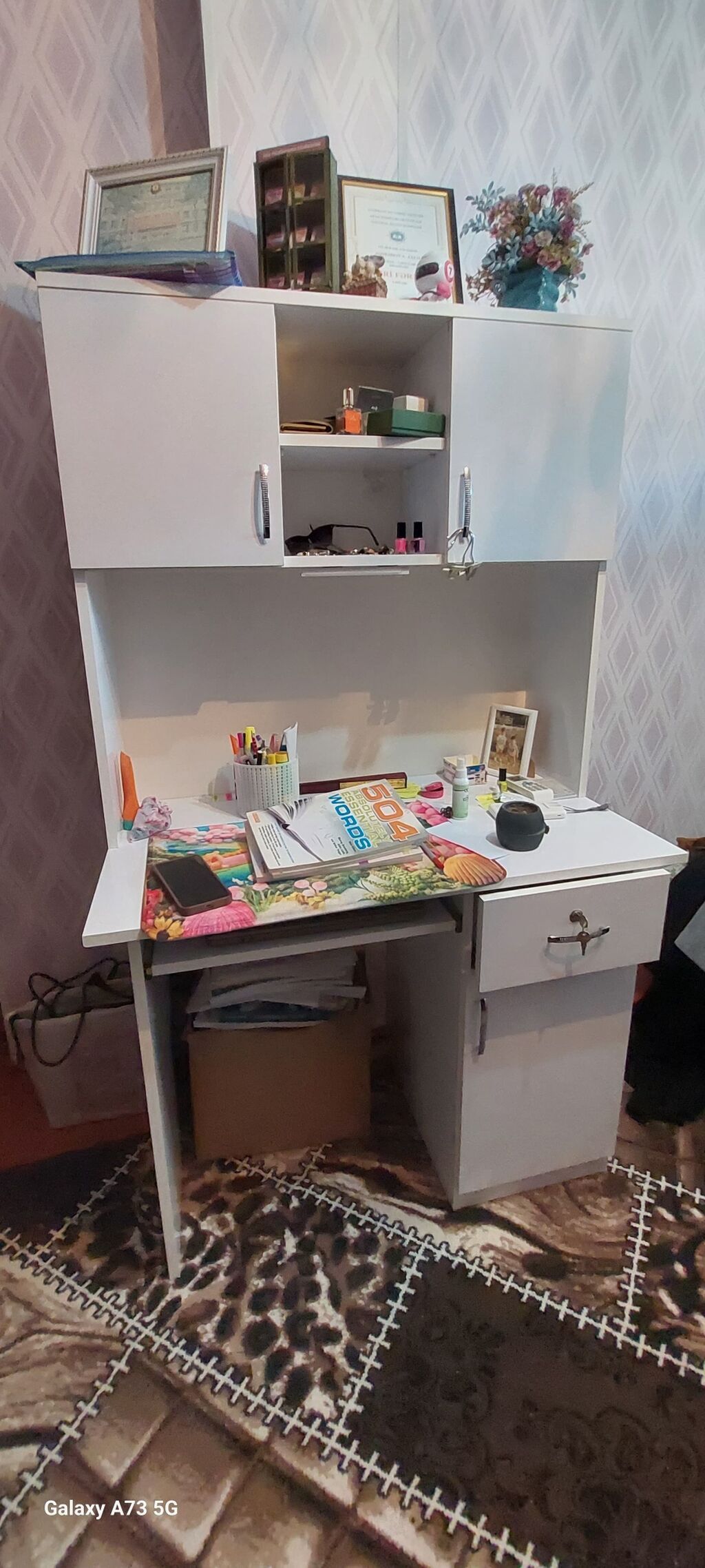 Ağ yazı masası üst modul ilə, polkalı, laminat — Masalar və stullar üçün komponentlər, Bakı (2)