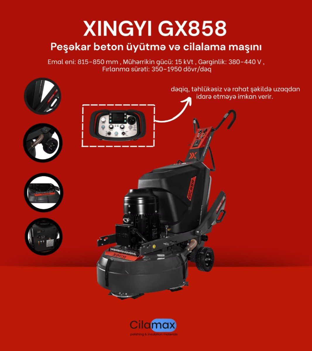 Beton cilalama avadanlığı Xingyi GX 858 — Mallar, Bakı