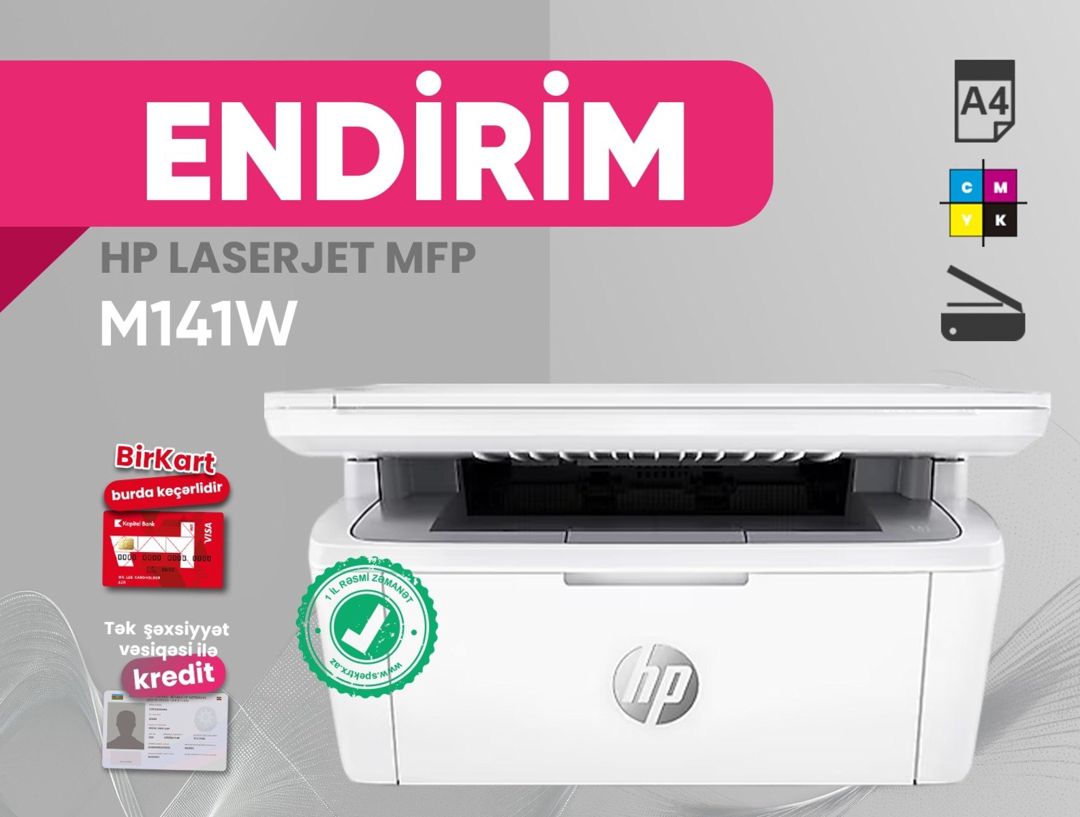 Printer HP LaserJet M141w (7MD74A) — Elektronika, Bakı