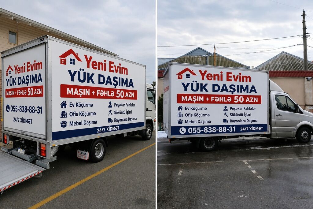 “Yeni Evim” Yükdaşıma və Daşınma Xidməti Xidmətlər: - Ev köçürmə və — Xidmətlər, Bakı