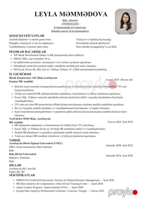 Şirkətlərin ATS Sistemindən Keçən CV-lərin Hazırlanması