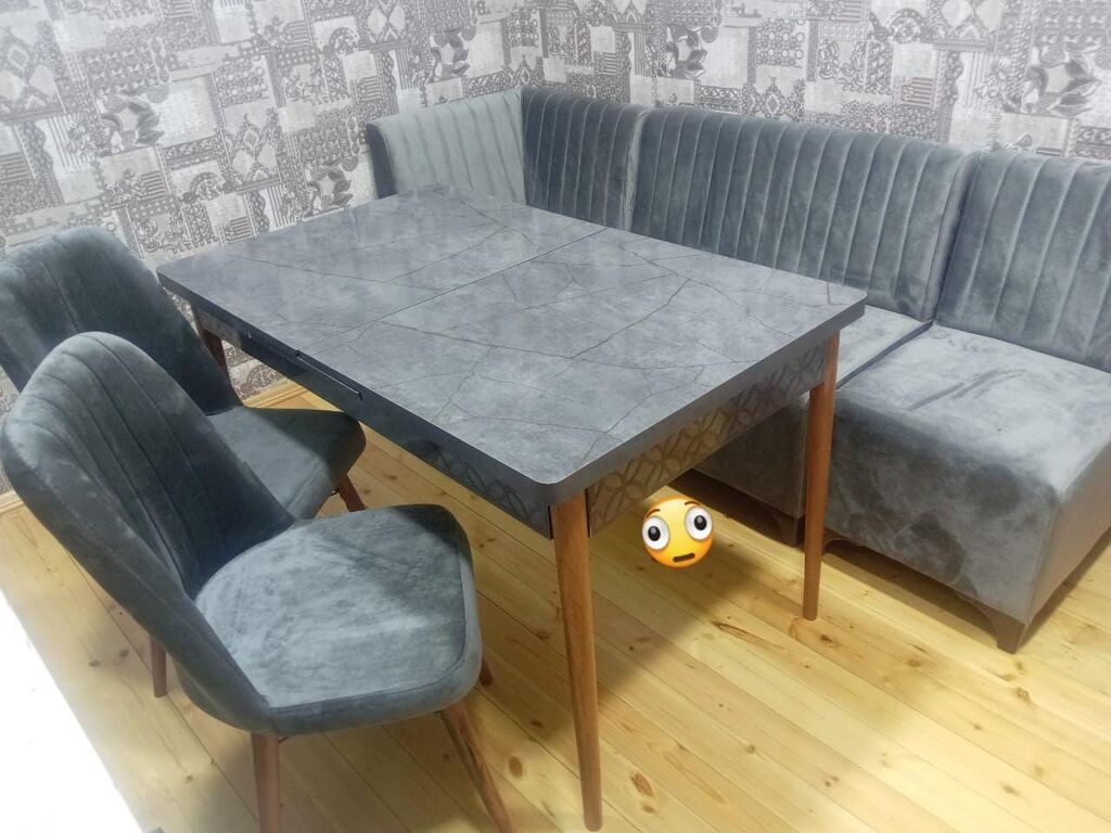 Mətbəx/Qonaq otağı üçün stol-stul dəsti - Dəst: 1 ədəd yemək masası + — Mebel, Bakı (4)