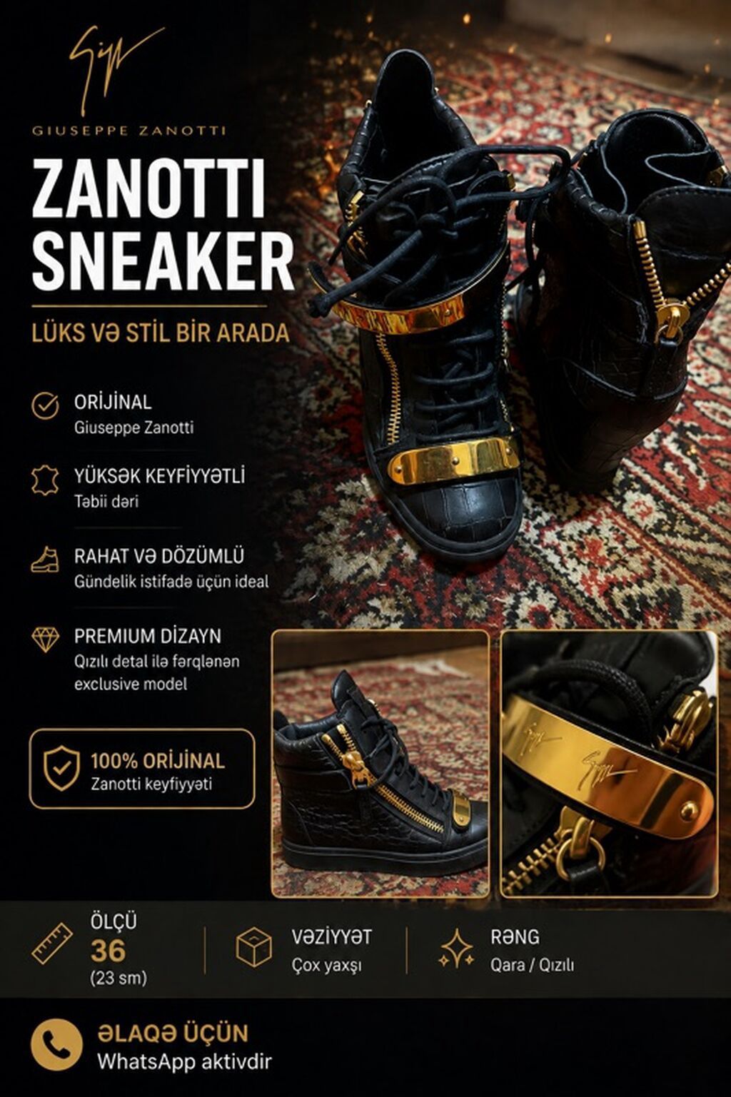 Giuseppe Zanotti “Zanotti Sneaker” – lüks və stil bir arada. - Brend