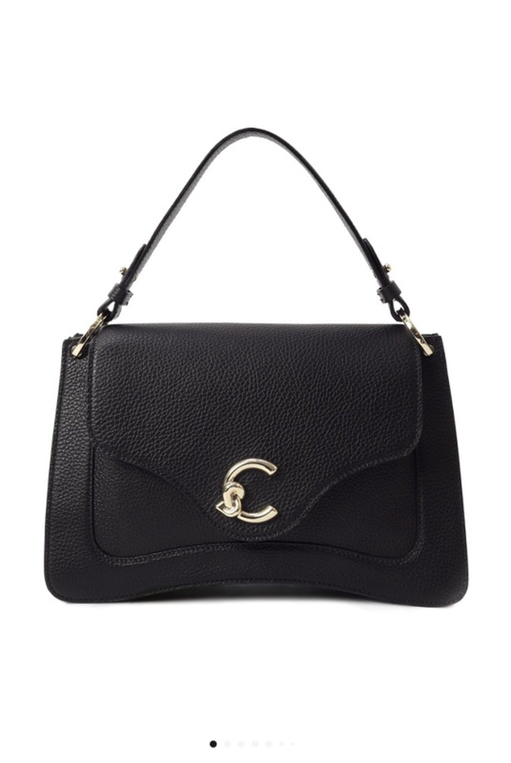 Coccinelle “C” Loaf Small çiyin/əl çantası – qara - Material: təbii