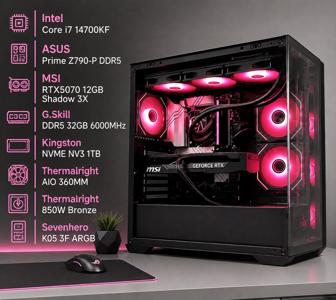 PC 14700KF RTX5070 12G — Masaüstü kompüterlər, Bakı