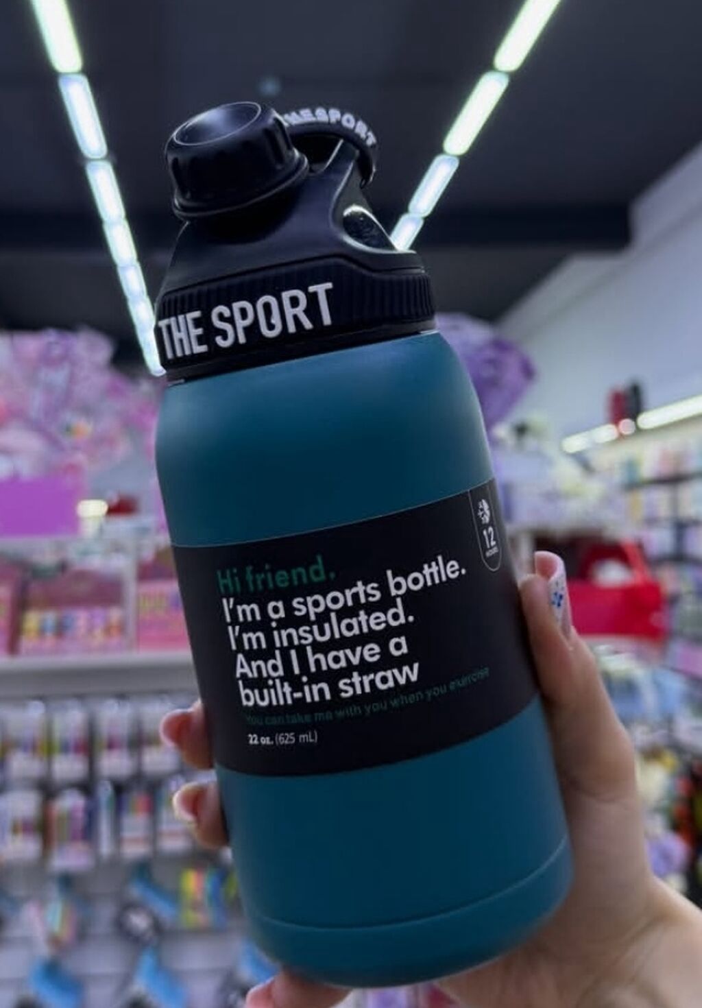 İzolyasiyalı idman su qabı – THE SPORT - Tutum: 22 oz (625 ml) -