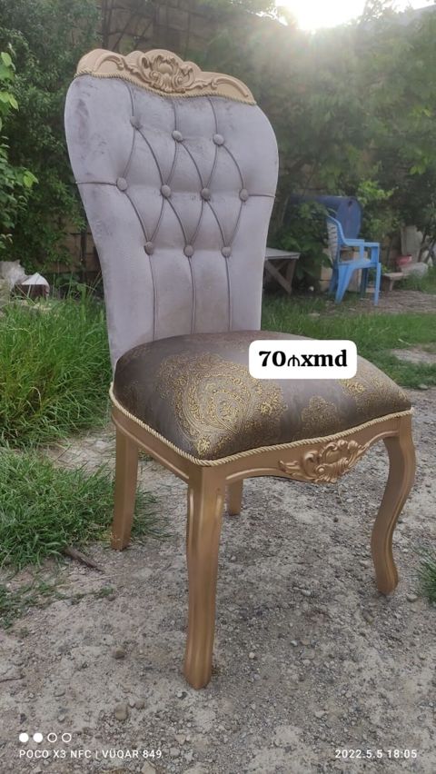 Klassik dizaynlı yemək otağı stulu — Barok üslubu