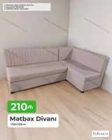 Künc divan, Mətbəx üçün, Bazalı, Açılan — Mebel