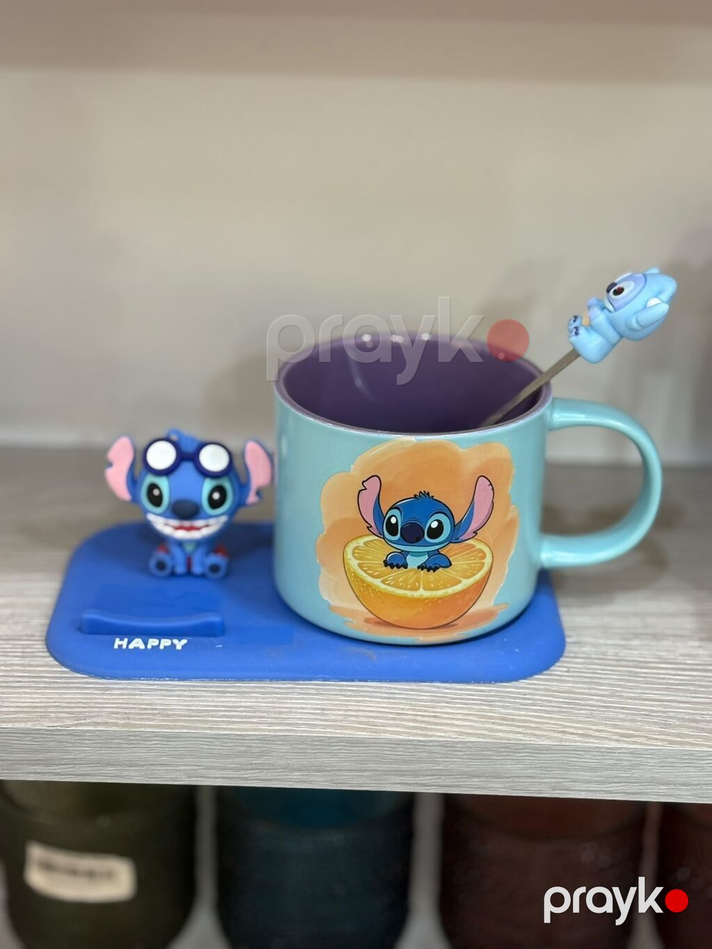 Stitch temalı fincan dəsti - Tərkib: 1 keramika fincan, 1 metal qaşıq — Mallar, Bakı (3)