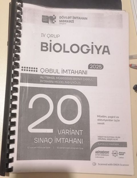 Biologiya 20 sınaq 4 azn — Bakı