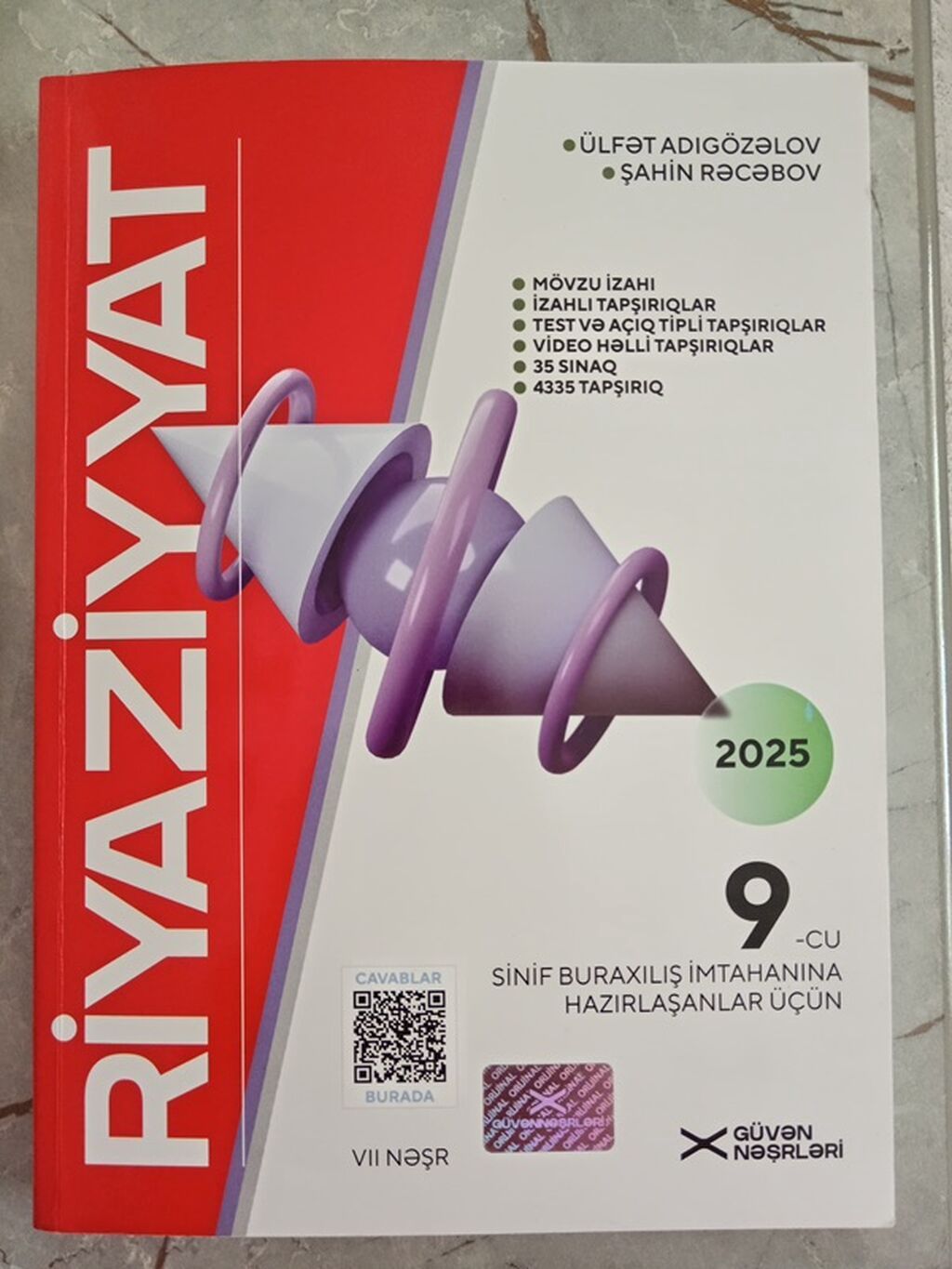 Riyaziyyat – 9-cu sinif buraxılış imtahanına hazırlaşanlar üçün (2025) — Mallar, Bakı