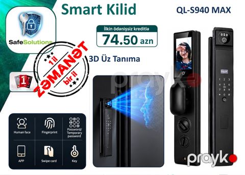 Smart kilid Ql-S940 New Max Face — Bakı