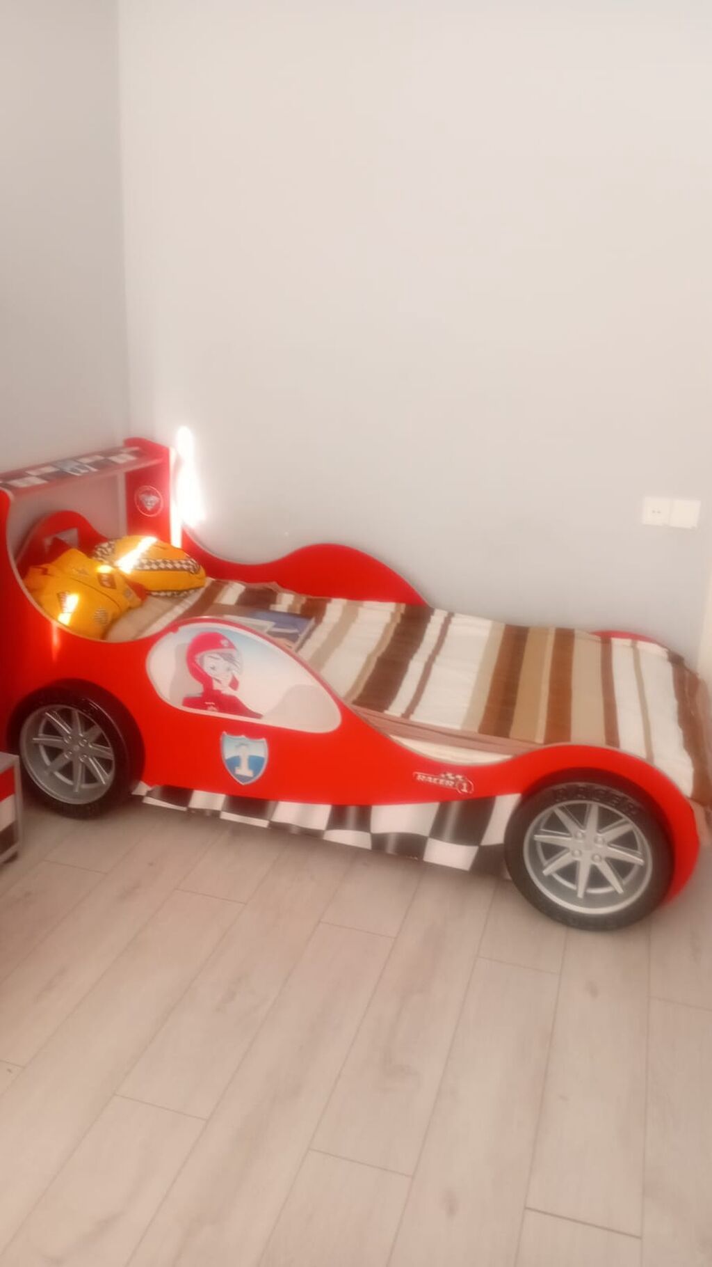 Uşaq otağı üçün “yarış avtomobili” temalı mebel dəsti - Qırmızı — Mebel, Bakı