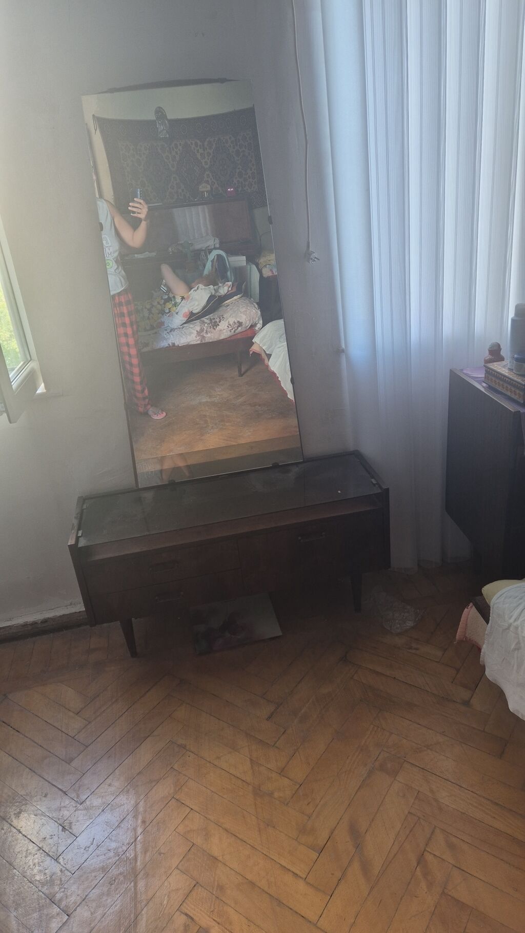 Mebel dəsti – retro üslubda vitrin və şkaf Polsha-Xanka – Material — Mebel, Bakı (10)