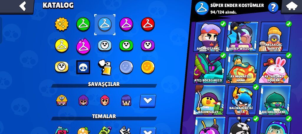 Brawl Stars oyunu üçün inkişaf etmiş hesab - Kupa yolu: 100.002 — Sikkələr, Qəbələ (6)