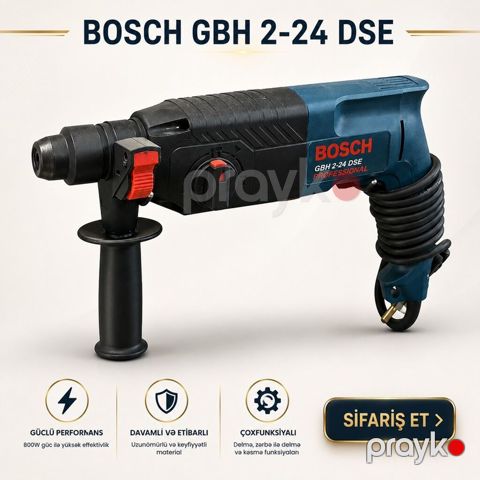 BOSCH GBH 2-24 DSE Professional perforator - 800W güc: yüksək — Bakı