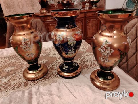 Vaza dəsti, Bohemiya üslubunda dekor — 3 ədəd