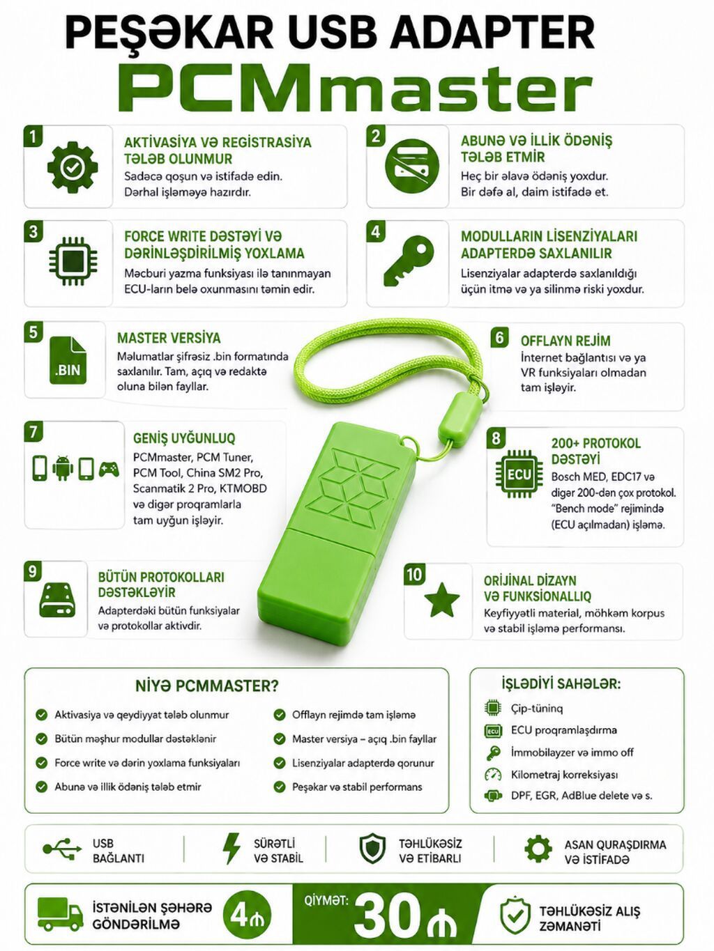 PCM flasher usb açar. V1.20, 67 modullu. Sm2 pro,scanmatik,openport2 — Avto, Lənkəran (3)