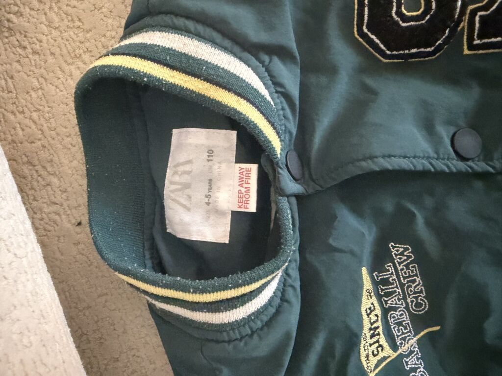 ZARA uşaq bomber/jaket – beysbol üslubunda - Brend: ZARA Kids - Ölçü